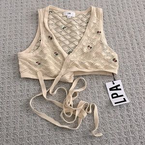 Lpa floral daphne wrap top